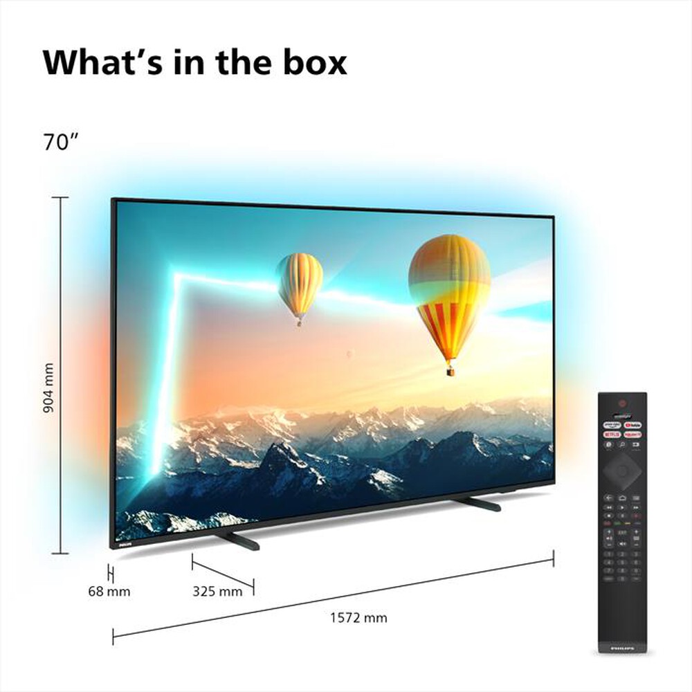 Immagine del prodotto PHILIPS - Ambilight Smart TV LED UHD 4K 70" 70PUS8007/12-Black