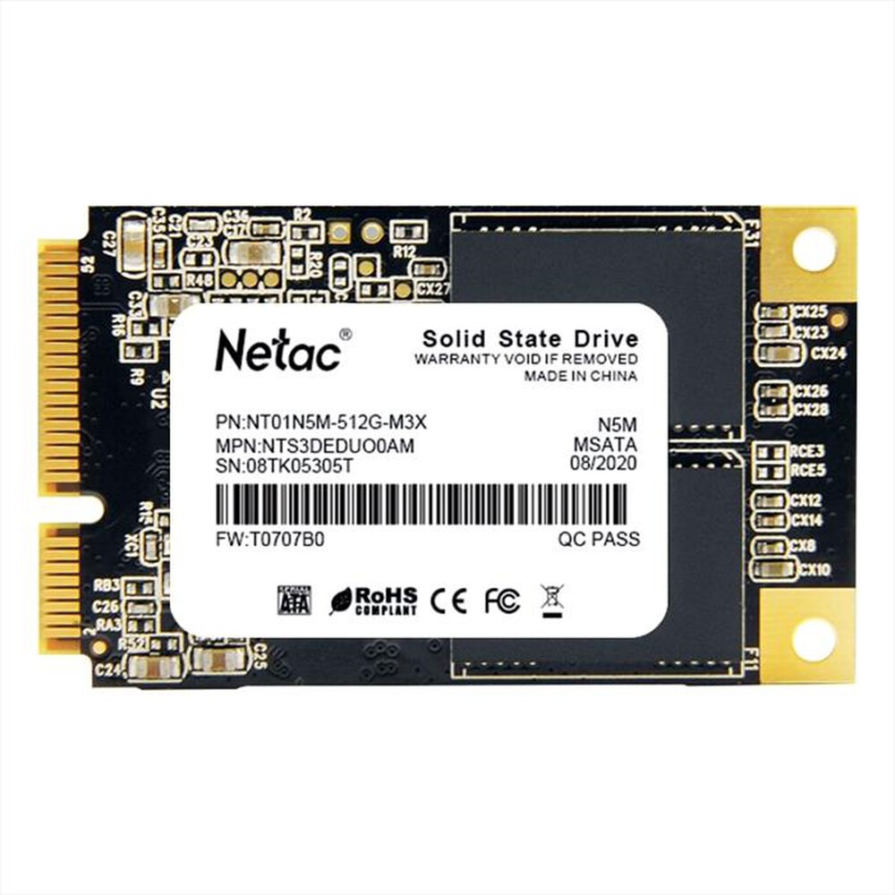 "NETAC - SSD MSATA SATAIII N5M 512GB-NERO"