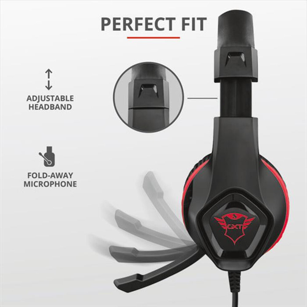 "TRUST - GXT404R RANA HEADSET SWITCH-Black/Red"
