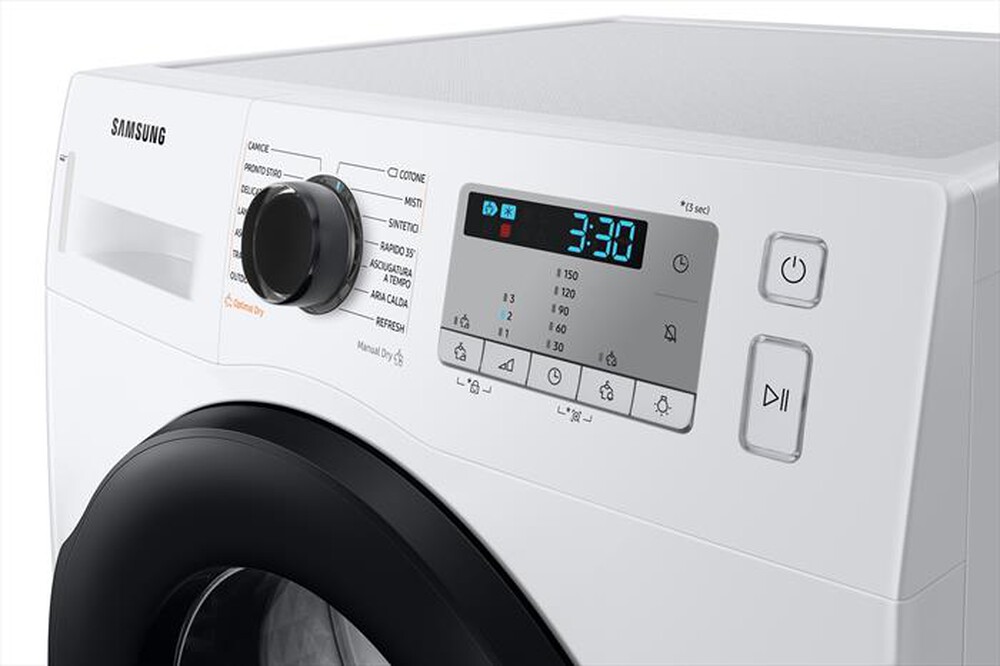 "SAMSUNG - Asciugatrice DV90TA040AH/ET - 9 Kg - A++-Bianco oblò Crystal Black"