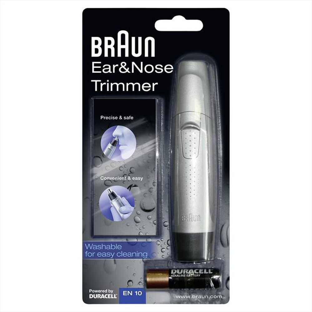 "BRAUN - TRIMMER EAR&NOSE EN10-Argento"