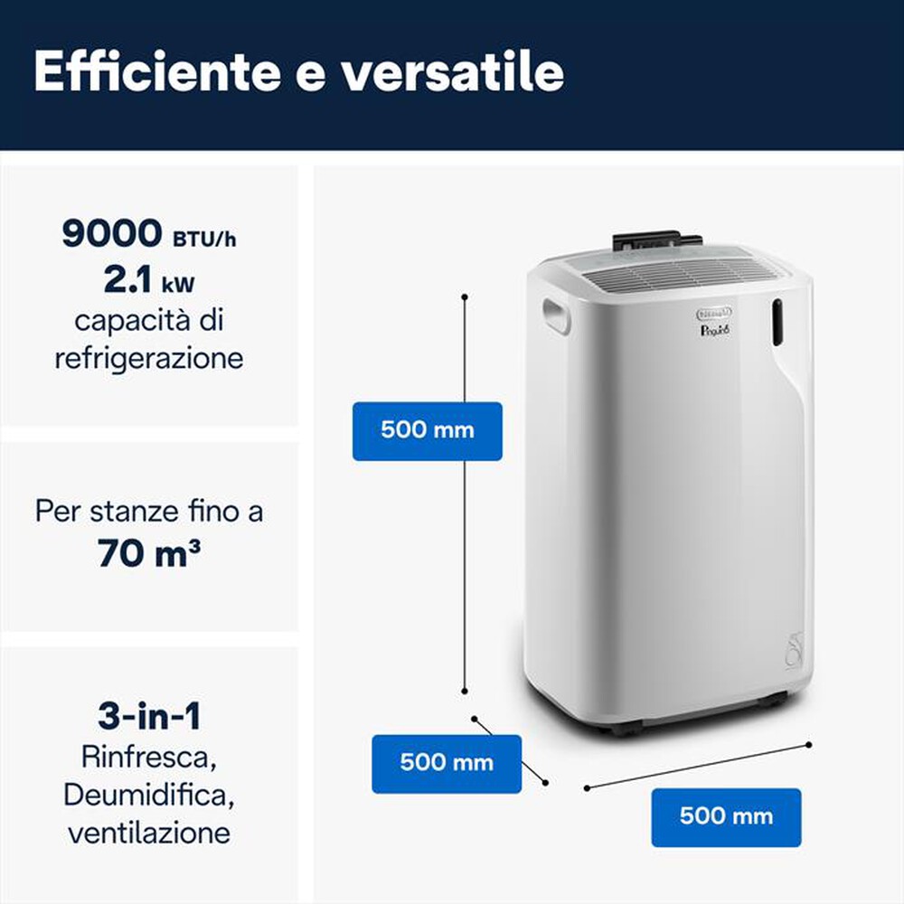 "DE LONGHI - PAC EM77 Condizionatore portatile-Bianco"