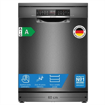 BOSCH - Lavastoviglie SMS6ECC12E Classe A 14 Coperti-Acciaio nero anti-impronta