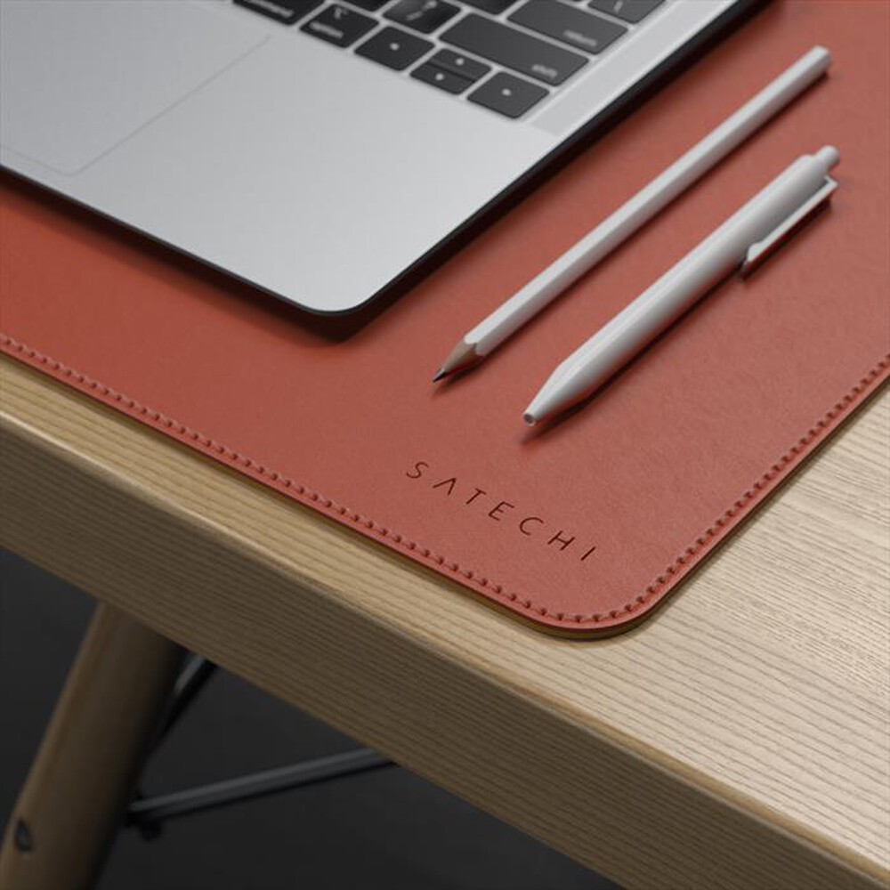"SATECHI - DESKMATE - SOTTOMANO IN ECOPELLE-giallo - arancione"
