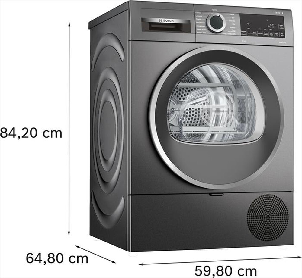 Immagine del prodotto BOSCH - Asciugatrice Serie 6 WQG243DRII 9Kg Classe C-Antracite