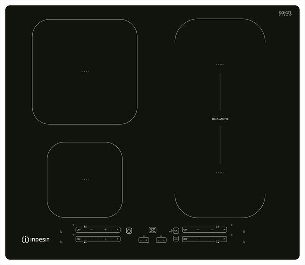 "INDESIT - Piano cottura induzione IB 65B60 NE 59 cm-Nero"