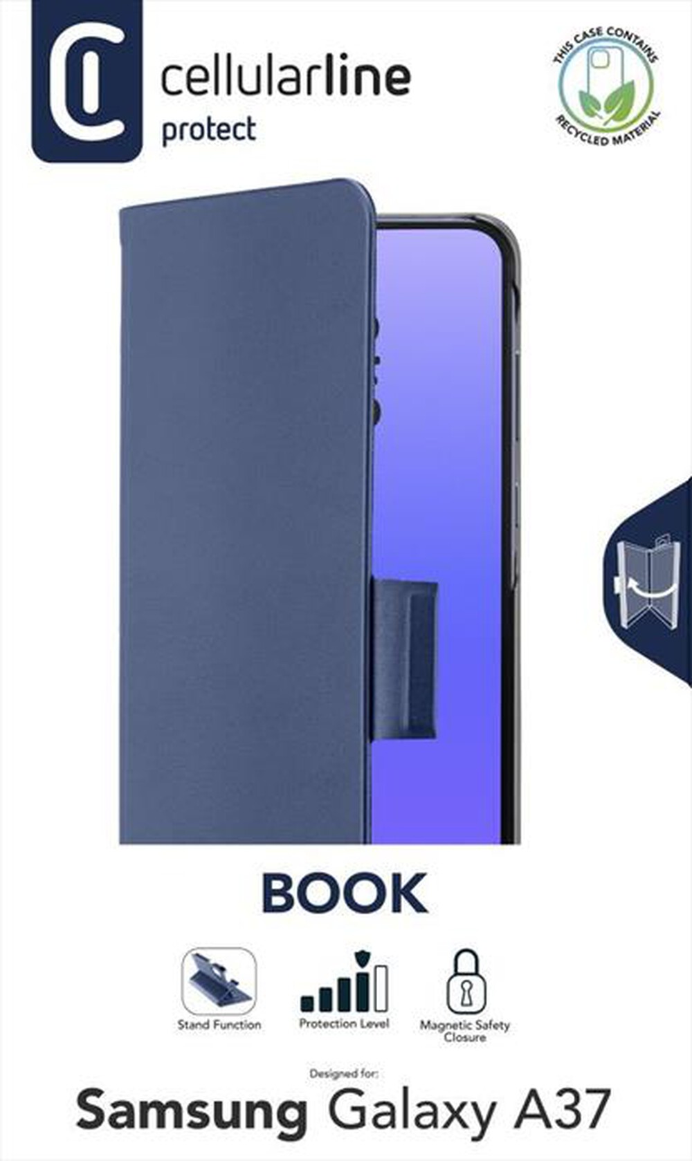 Immagine del prodotto CELLULARLINE - Cover BOOK 3 per Samsung Galaxy A37-Blu