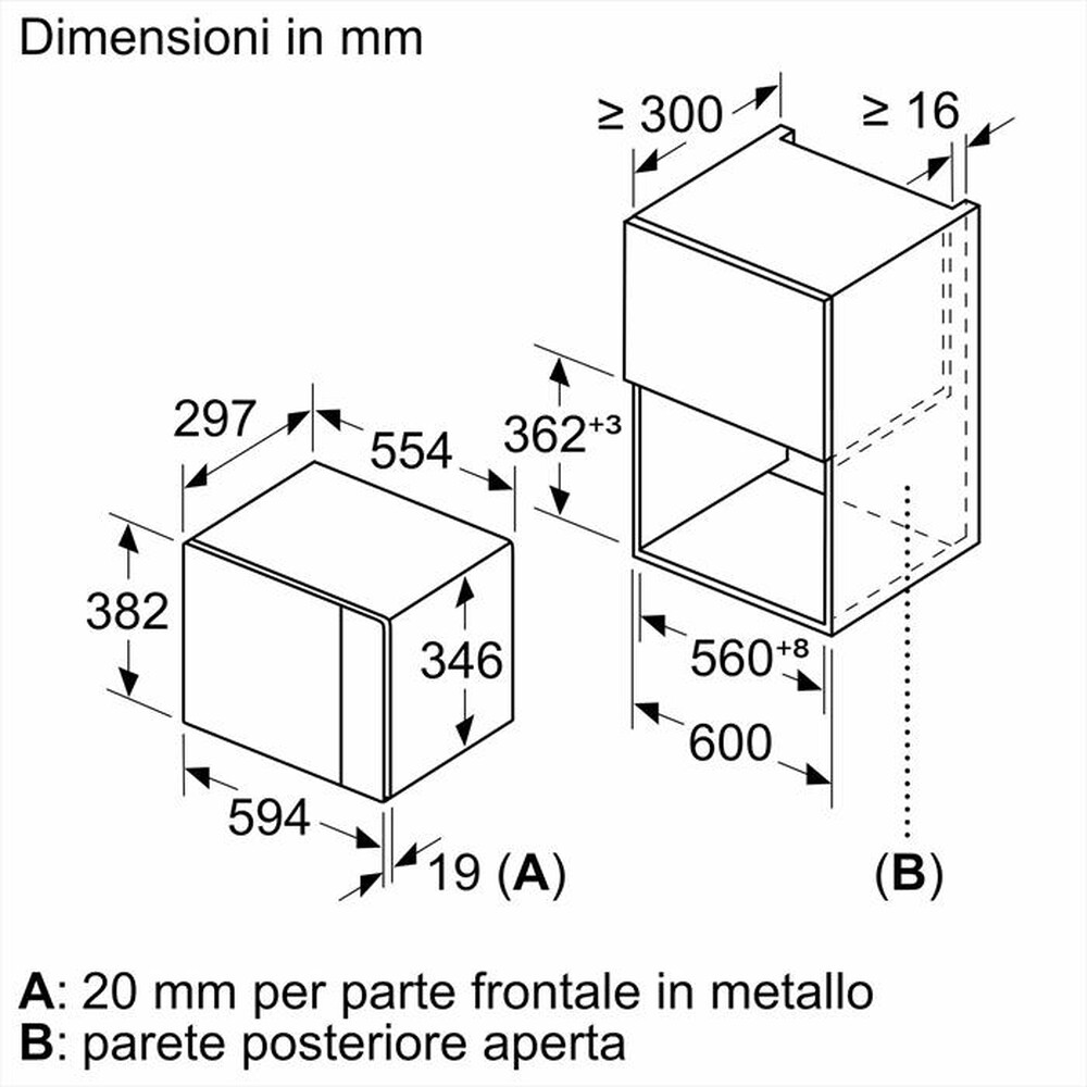 Immagine del prodotto BOSCH - Microonde da incasso BFL524MB0-Nero
