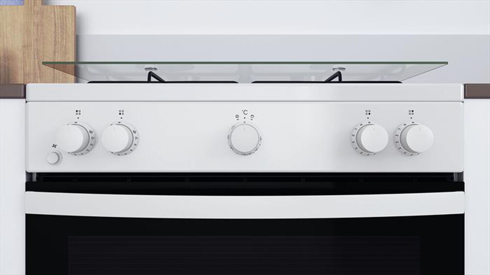 "INDESIT - Cucina a gas IS67G1KMW/E Classe A+-Bianco"