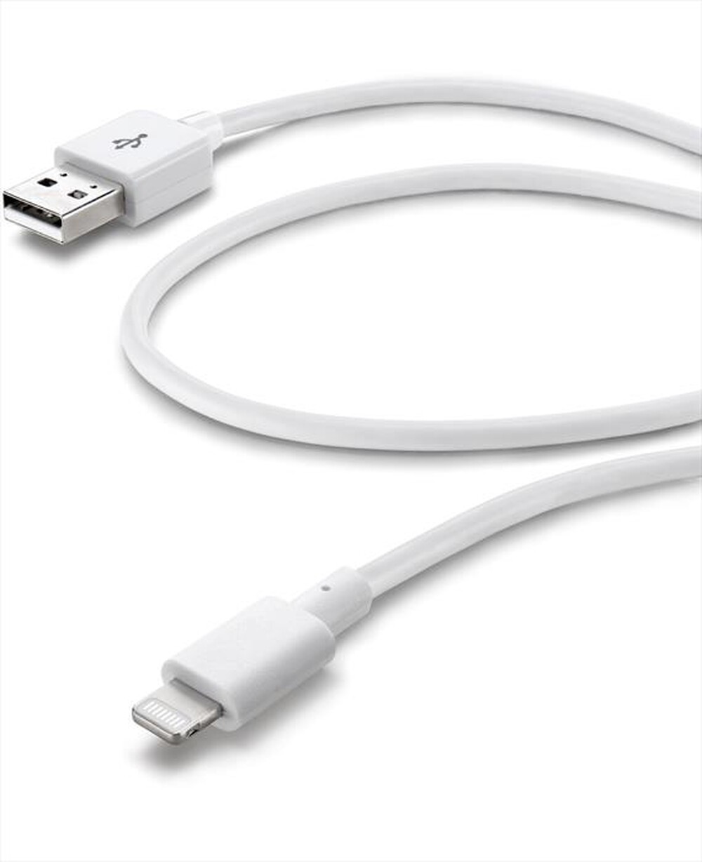 "CELLULARLINE - Cavo connettore LIGHTNING-USB per iPhone 5-Bianco"