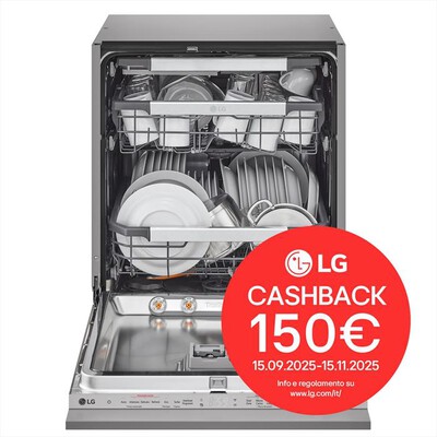 LG - Lavastoviglie QUADWASH DB475TXS Classe A 14coperti-Acciaio