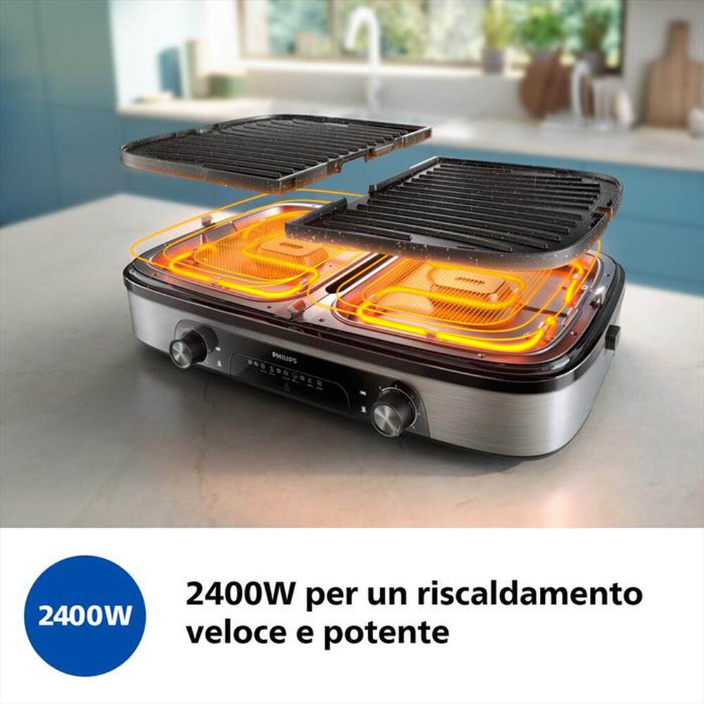 Immagine del prodotto PHILIPS - Grill da tavolo Serie 5000 HD6222/90-Alluminio