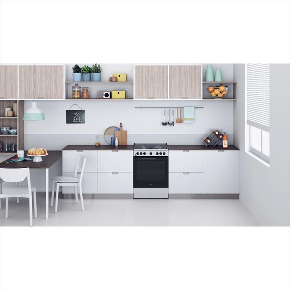 "INDESIT - Cucina IS67G4PHX/E Classe A-Acciaio inossidabile"