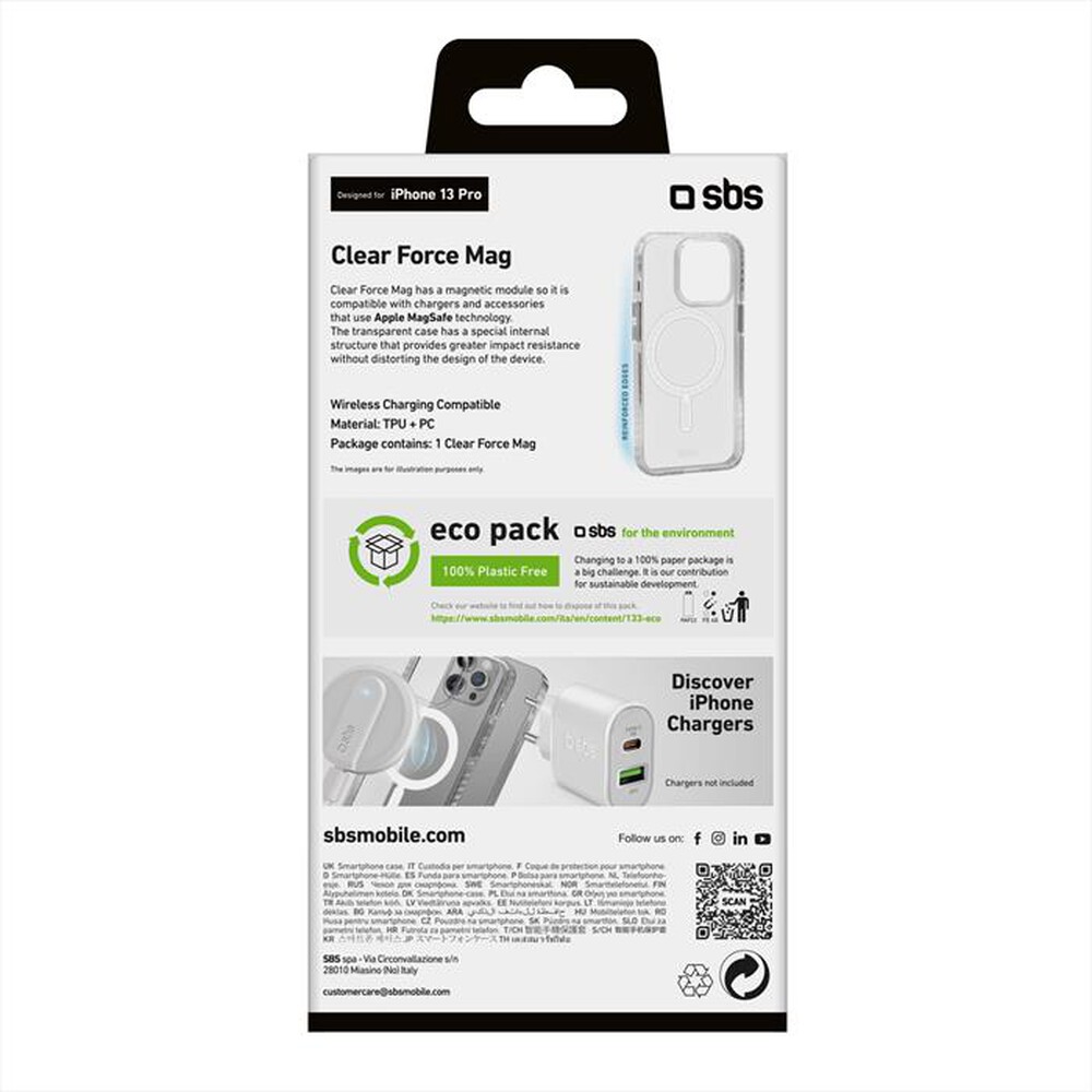 "SBS - Cover iPhone 13 Pro TEMAGCOVIP1361PT-Trasparente"