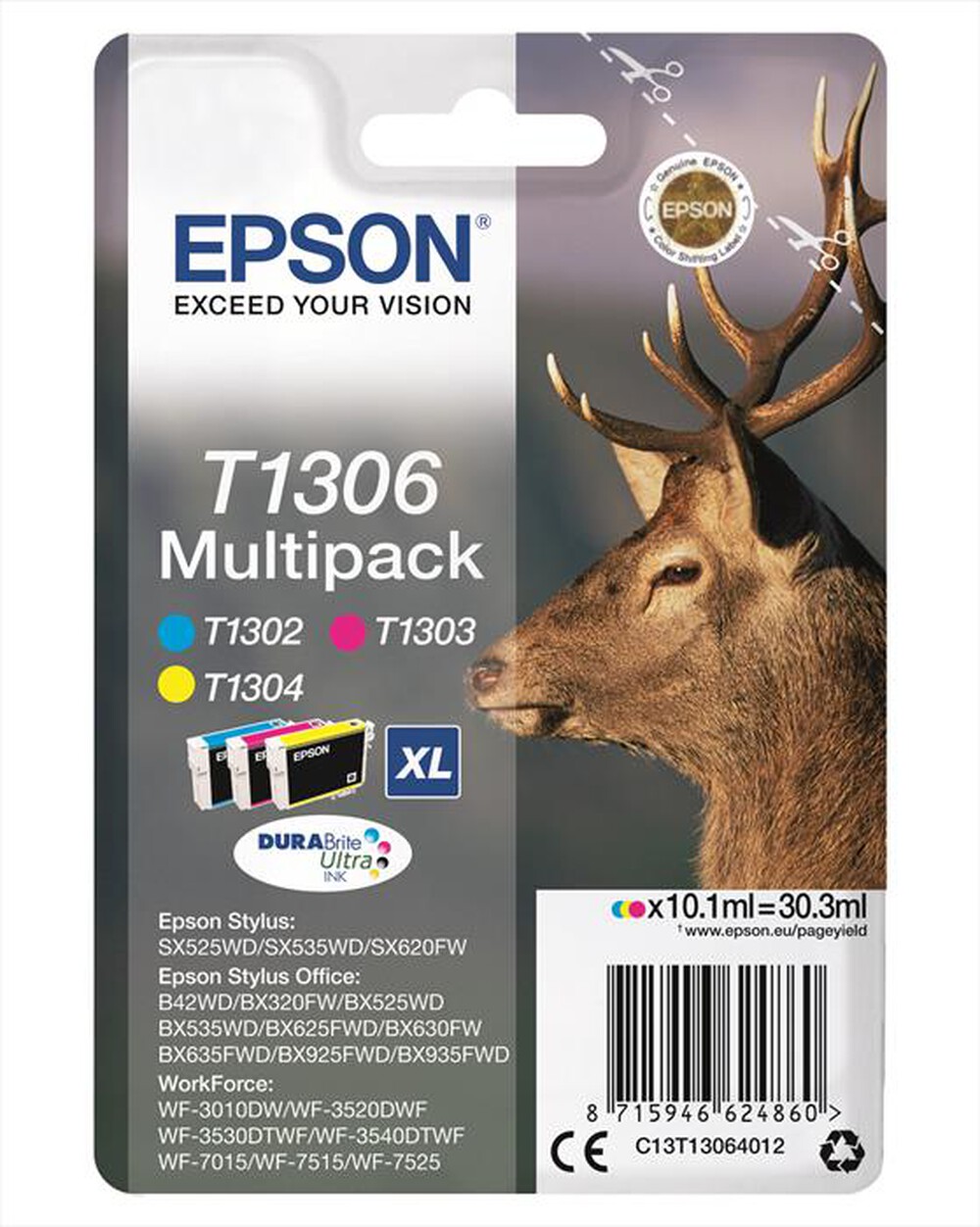 Immagine del prodotto EPSON - C13T13064022-Multipack (C,M,Y)