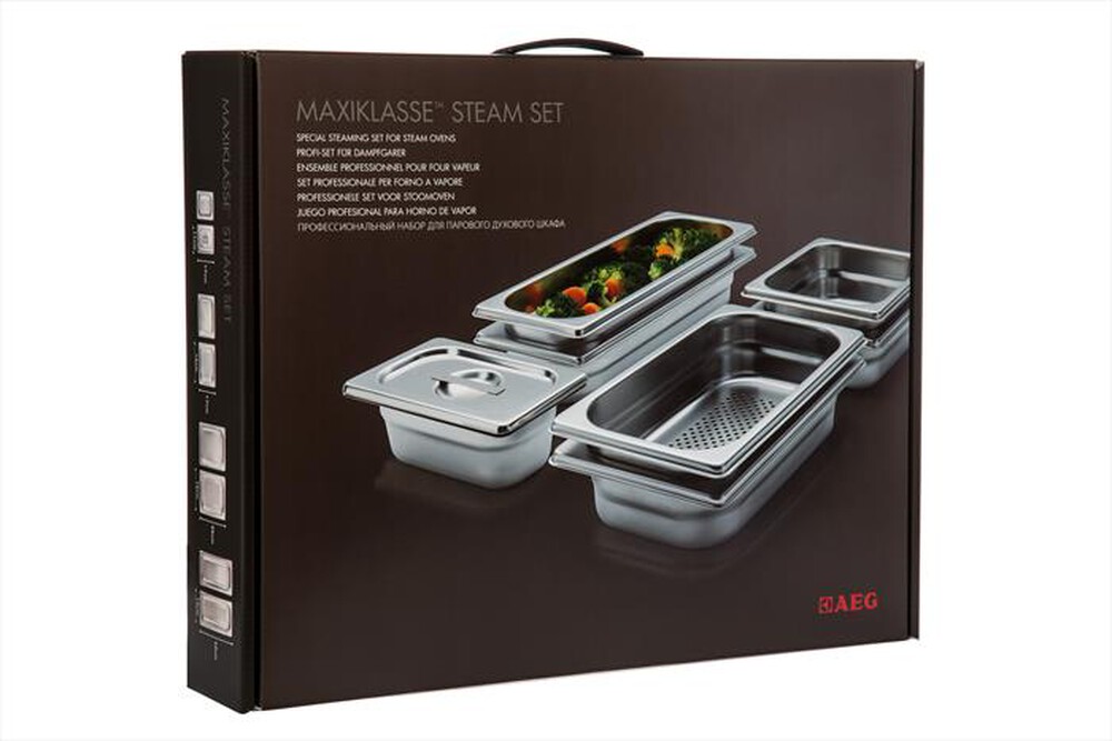 "AEG - A9OZS10 Steam Set vapore 4 contenitori-Inox"