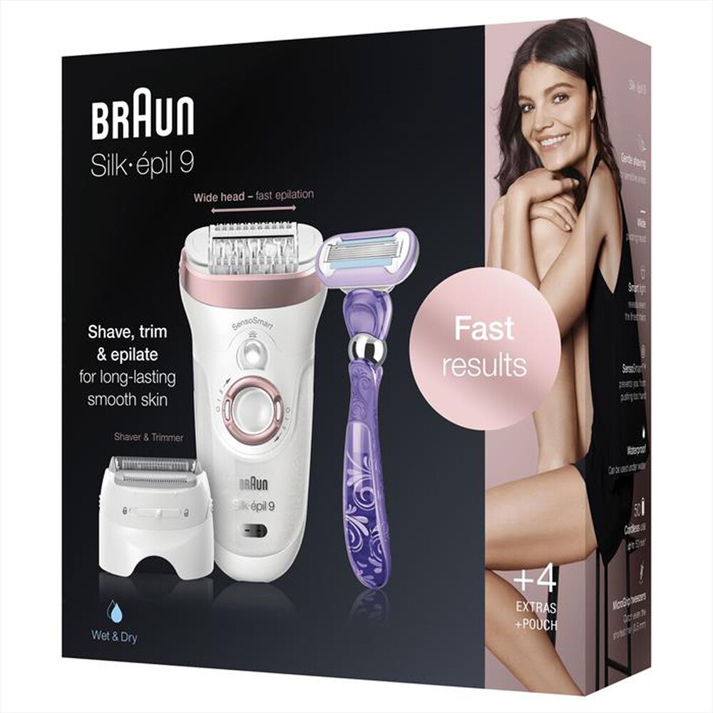 "BRAUN - Silk-épil 9 9-870-Bianco/Oro rosa"
