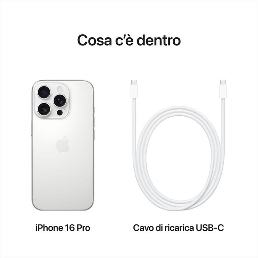 "APPLE - iPhone 16 Pro 128GB-Titanio Bianco"