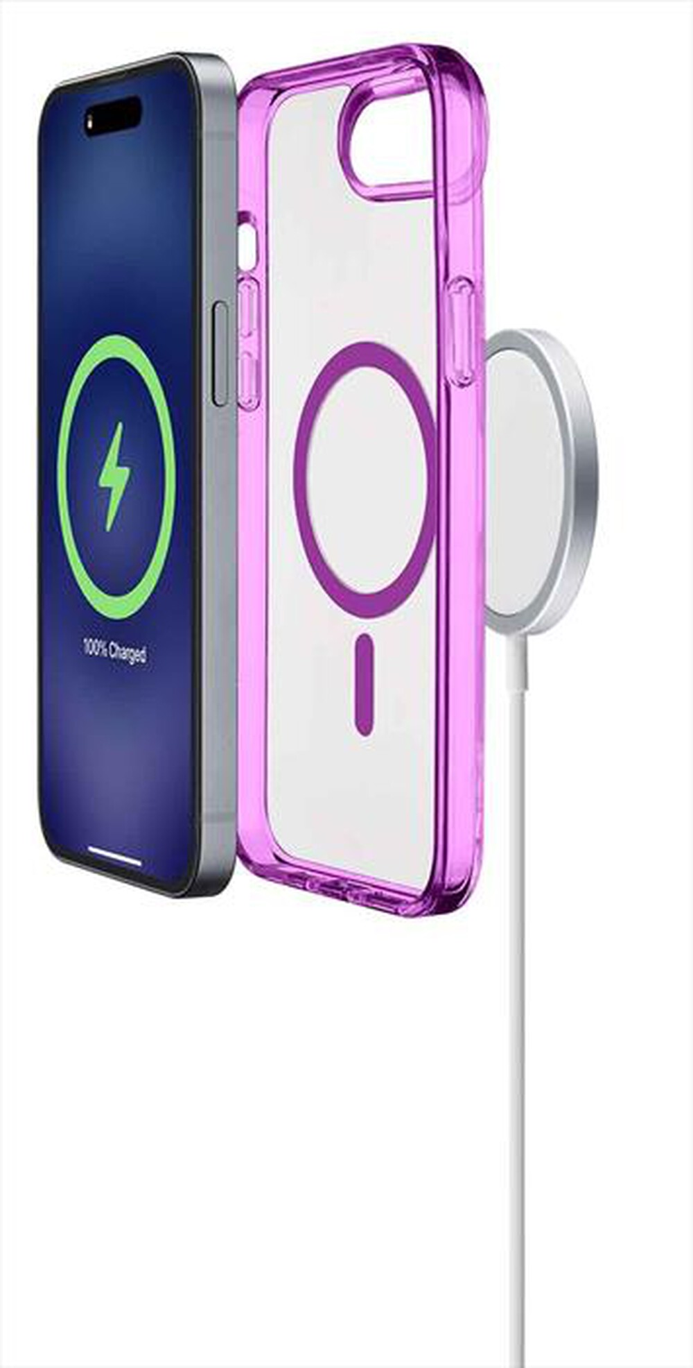 "CELLULARLINE - Cover ICONIC MAG - IPHONE SE (2025)-Pink,Transparent"