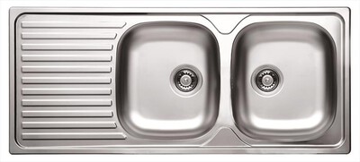 GLEM GAS - Lavello lineare GL216IXD 2 vasche-Inox