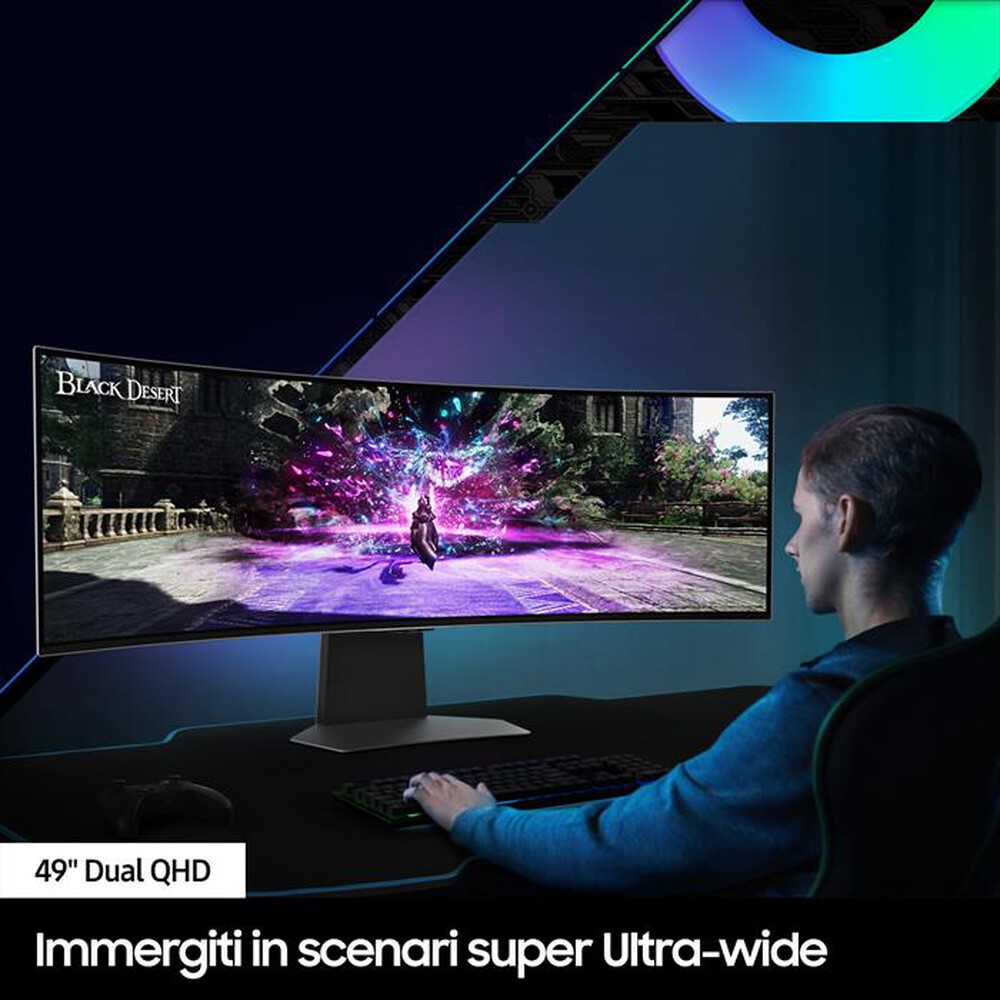 Immagine del prodotto SAMSUNG - Monitor gaming Odyssey OLED 49'' DUAL QHD CURVO
