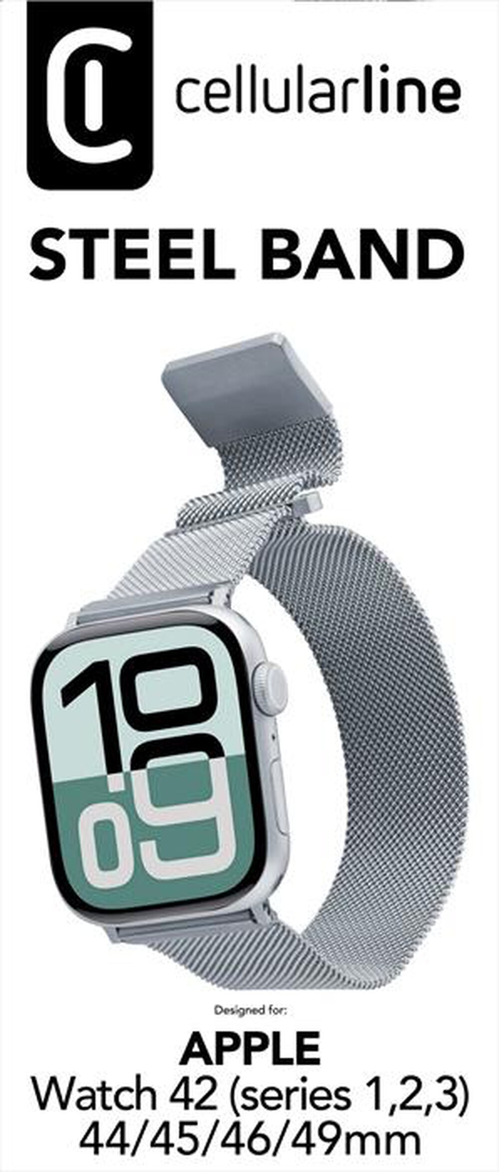 Immagine del prodotto CELLULARLINE - Cinturino acciaio STEELAPPWATCH4244S Apple Watch-Argento