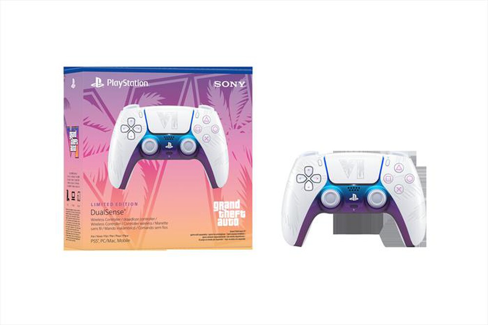Immagine del prodotto SONY COMPUTER - Controller wireless DualSense GRAND THEFT AUTO VI-Bianco, Rosa, Blu