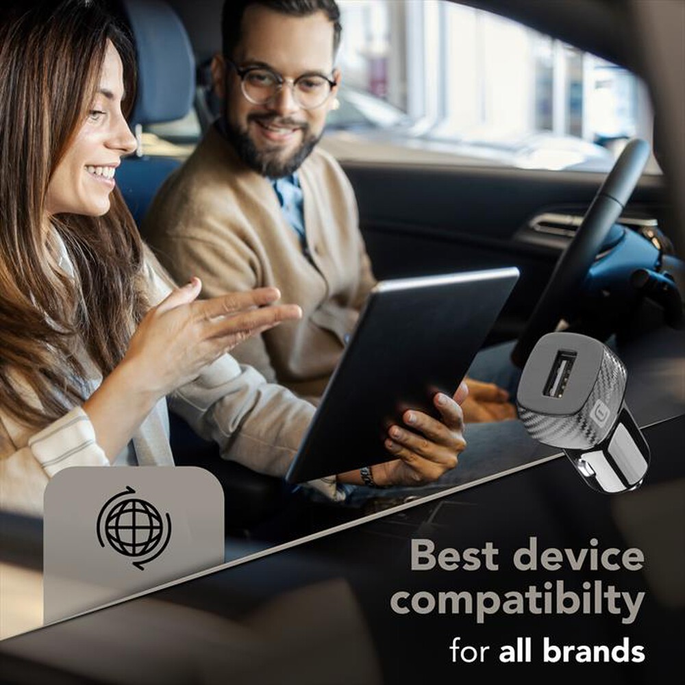 Immagine del prodotto CELLULARLINE - USB CAR CHARGER 12W CBRUSB12WK-Nero
