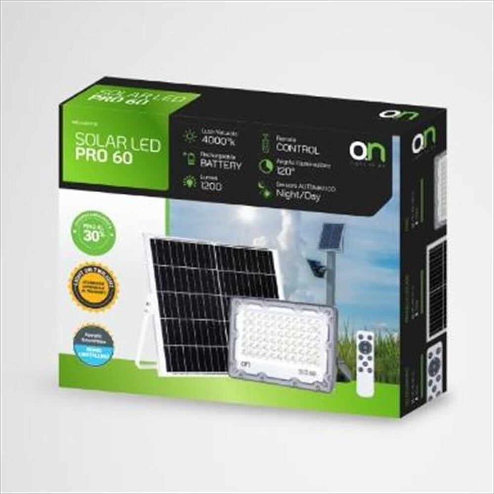 "ONLIGHT - Faro led solare da esterno SOLAR LED PRO 60"