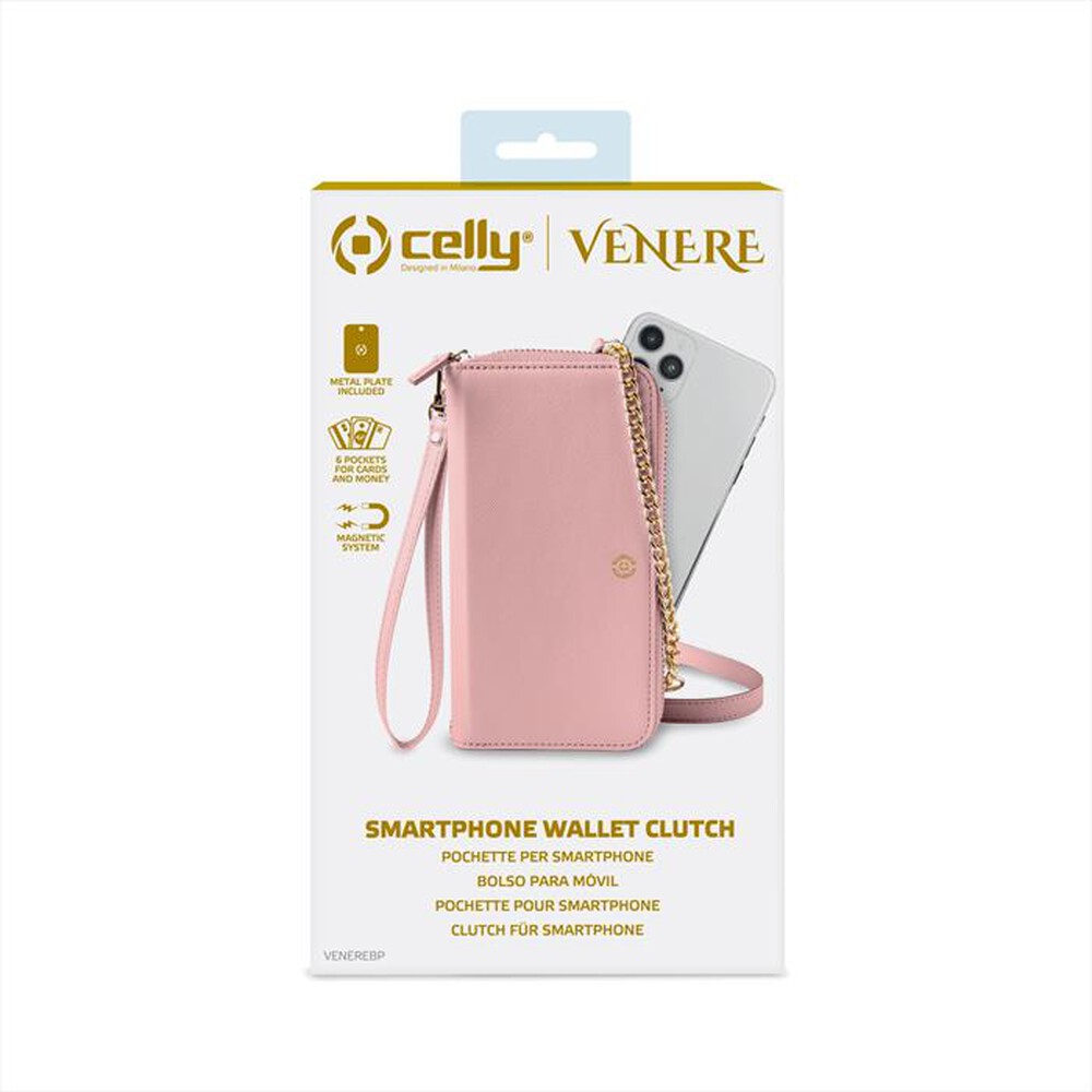 "CELLY - VENEREBP - POCHETTE VENERE FINO A 6.5 B-ROSA/SIMILPELLE"