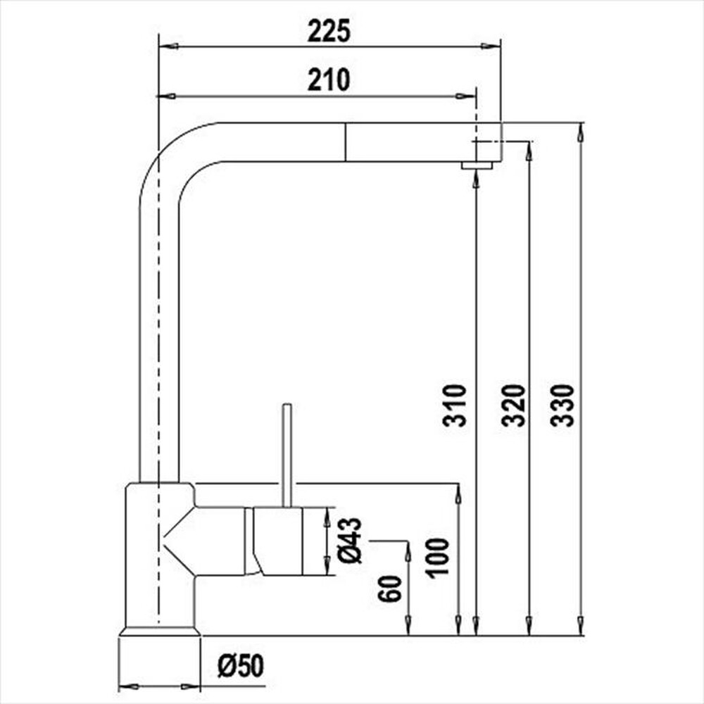 Immagine del prodotto GLEM GAS - Miscelatore monocomando con doccetta MIXDBK-NERO