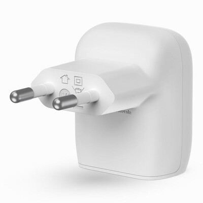 BELKIN - CARICABATTERIE DA MURO BOOST CHARGE 20W USB-C-Bianco,  BELKIN - CARICABATTERIE DA MURO BOOST CHARGE 20W USB-C-Bianco