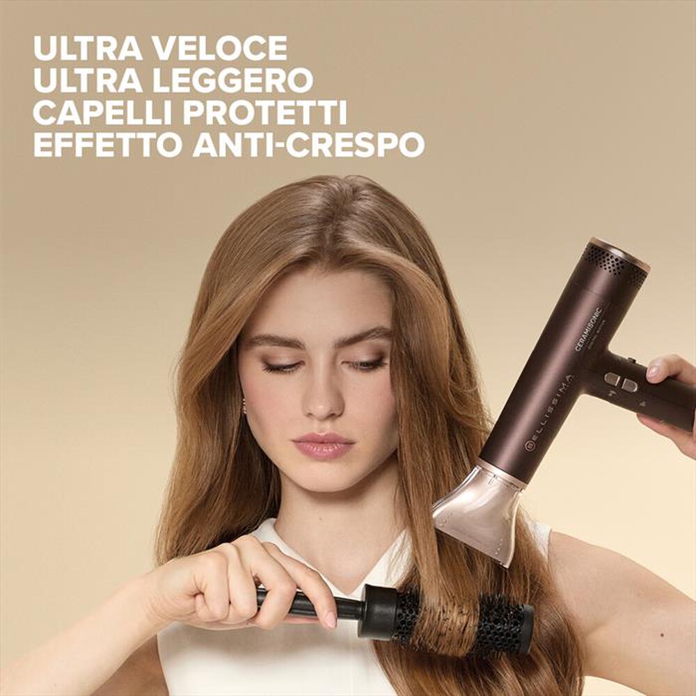 Immagine del prodotto BELLISSIMA IMETEC - ASCIUGACAPELLI DIGITALE CERAMISONIC-Deep brown, Rose nude
