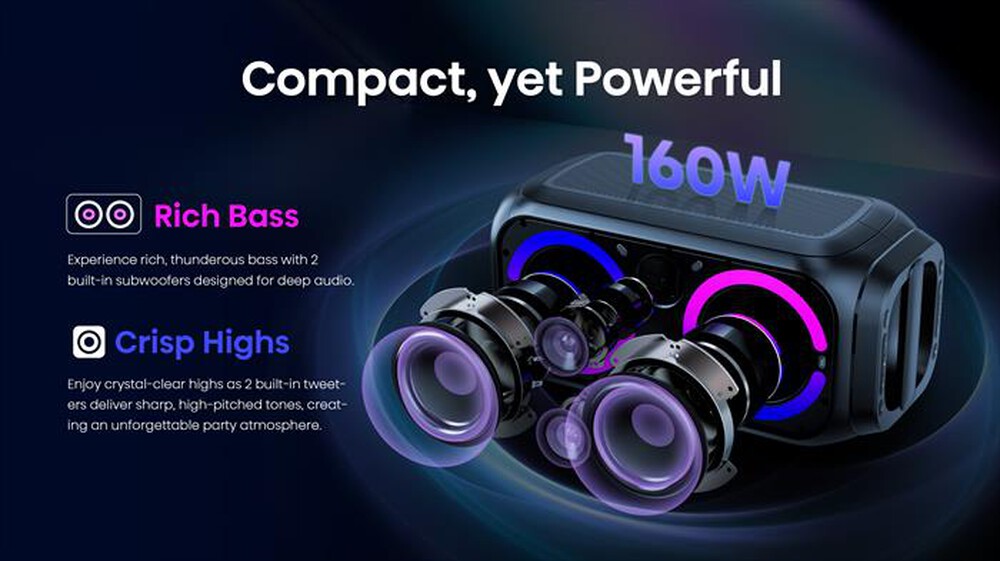 Immagine del prodotto HISENSE - Speaker Bluetooth PARTY ROCKET-NERO