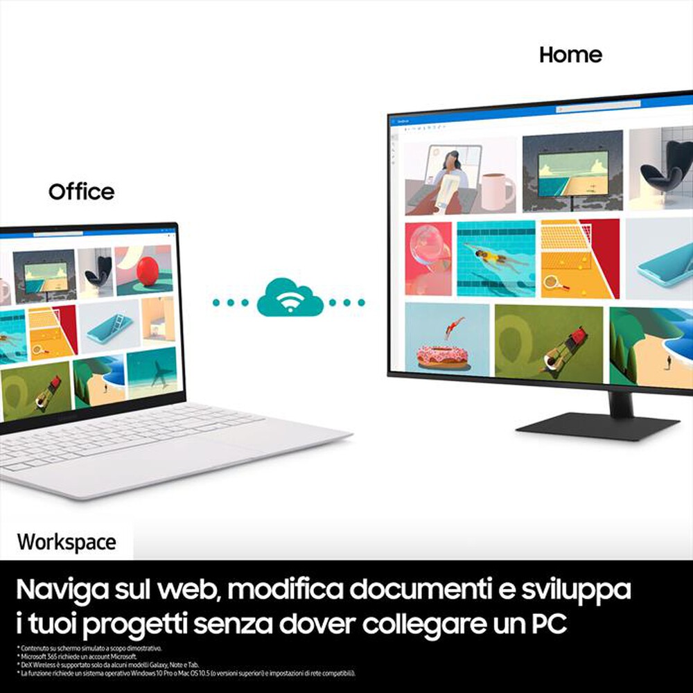 "SAMSUNG - Smart monitor M7 - M70B DA 43'' UHD FLAT-Nero"