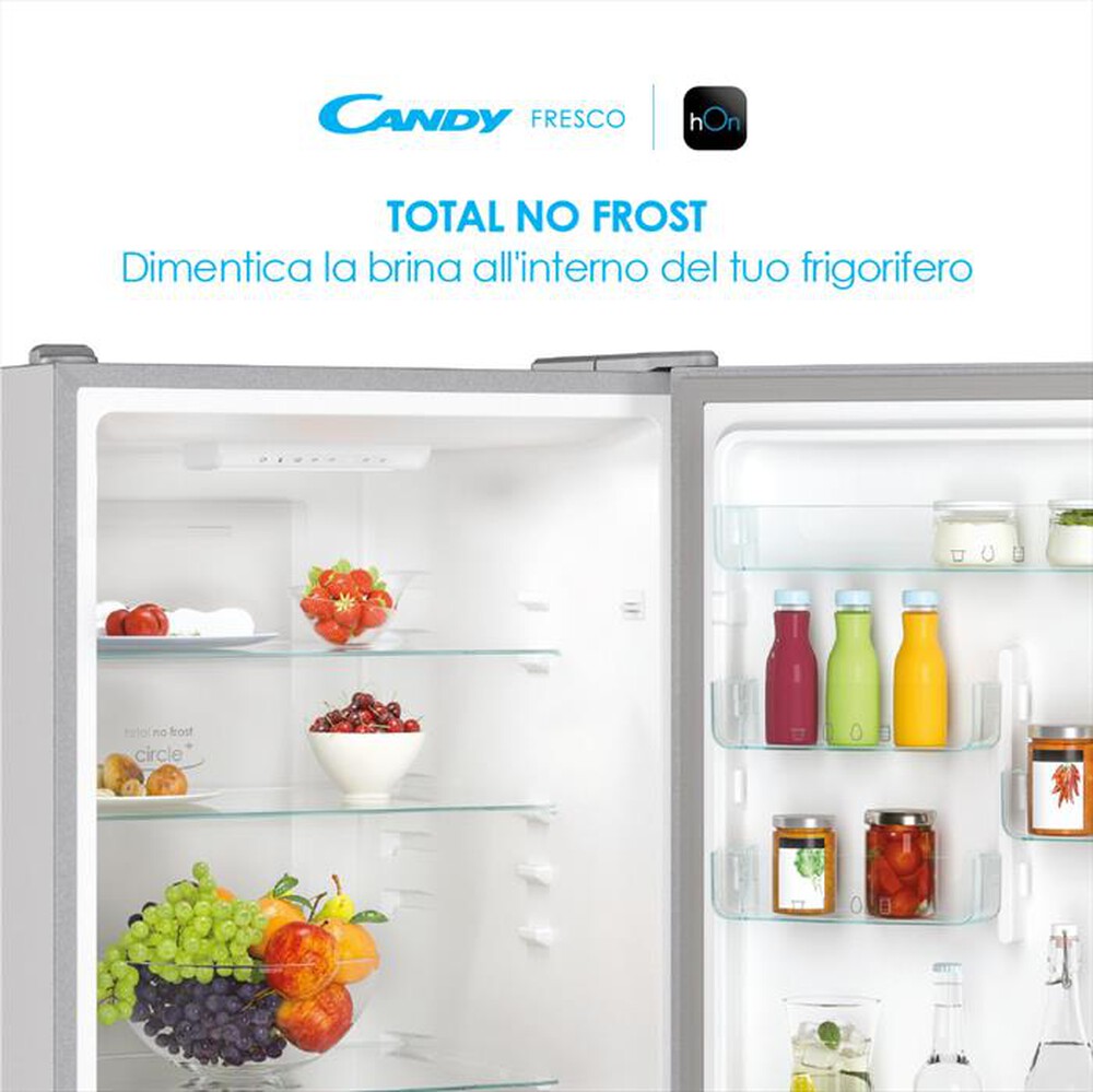 "CANDY - Frigorifero combinato CCE4T620ES Classe E 377 lt"