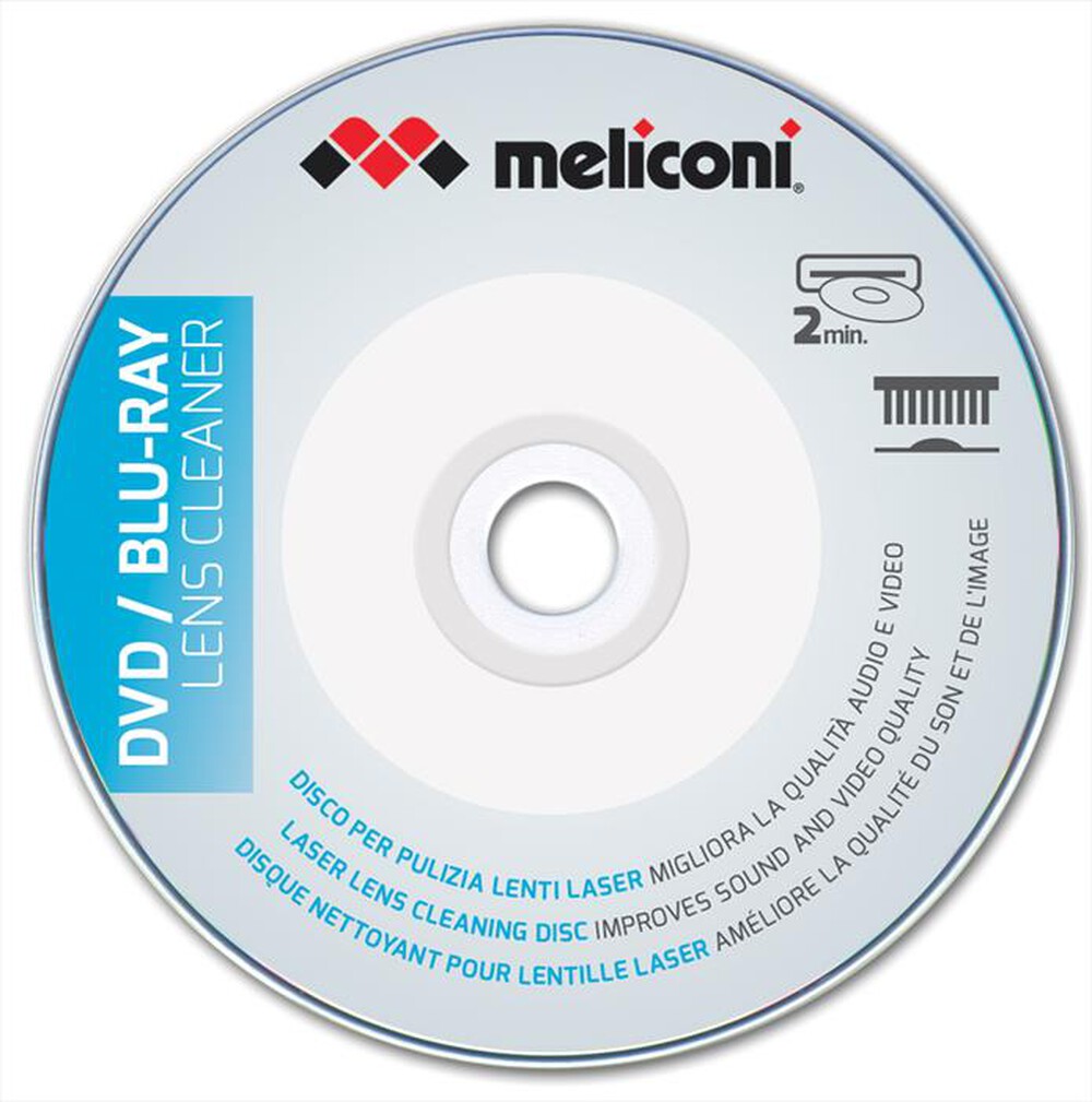 "MELICONI - DVD - BLU-RAY LENS CLEANER - Bianco"