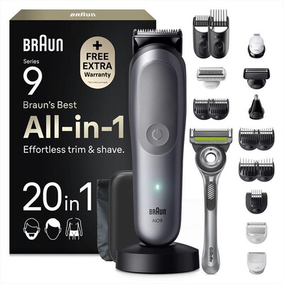 BRAUN - Rifinitore All-in-One Series 9 MULTI AIO9540-GRIGIO