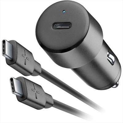 PLOOS - Kit di ricarica da auto USB-C TO USB-C 20W-Nero