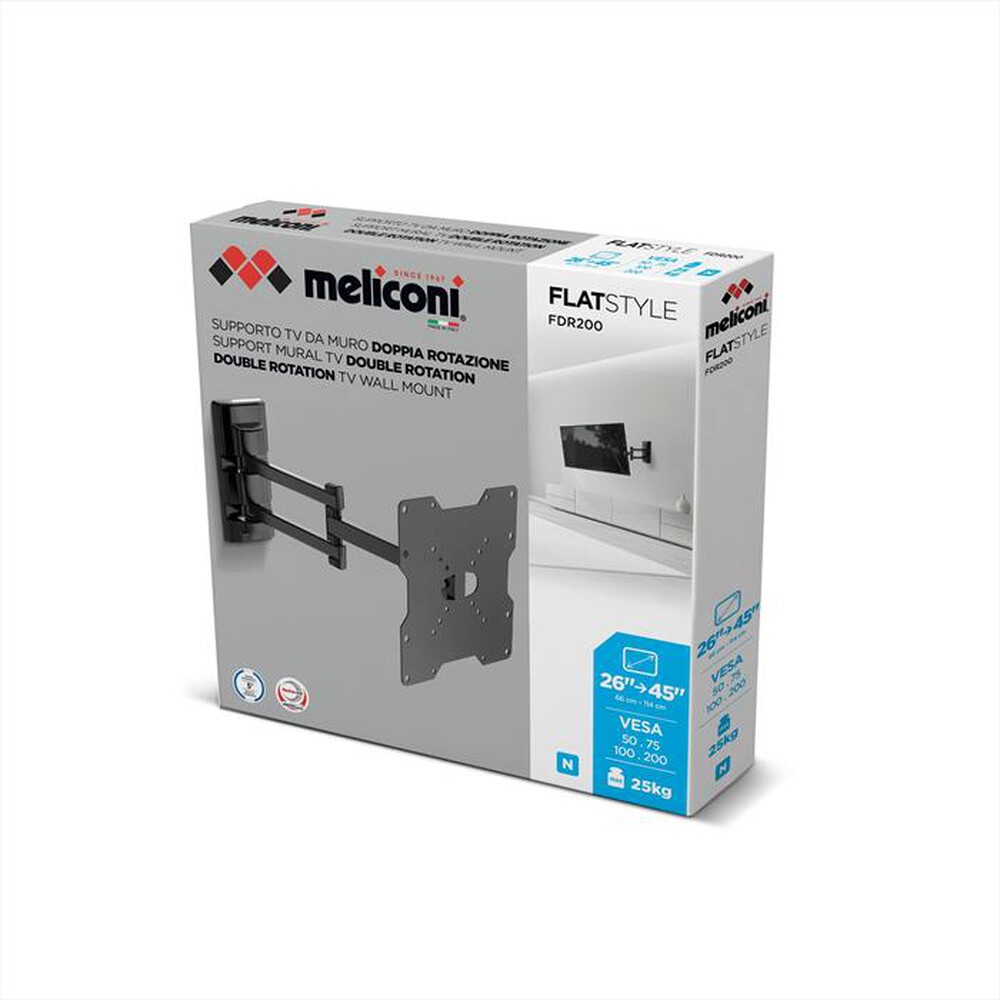 Immagine del prodotto MELICONI - Supporto TV FLATSTYLE FDR200 IT-Nero