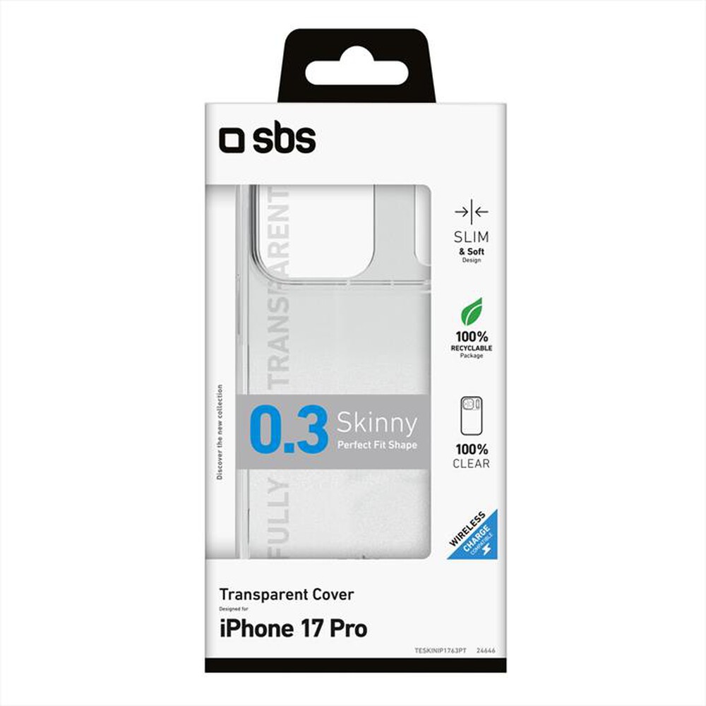 Immagine del prodotto SBS - Cover in TPU per iPhone 17 Pro TESKINIP1763PT-Trasparente