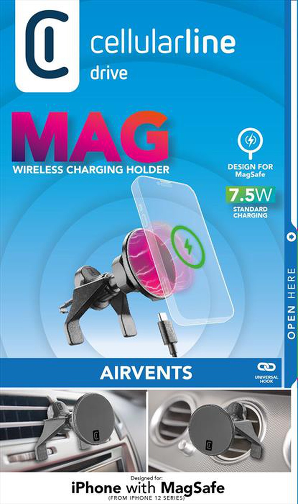 Immagine del prodotto CELLULARLINE - MAG WIRELESS CHARGING HOLDER-Nero
