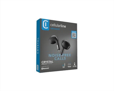 CELLULARLINE - Auricolare Bluetooth BTCRYSTALTWSK-Nero