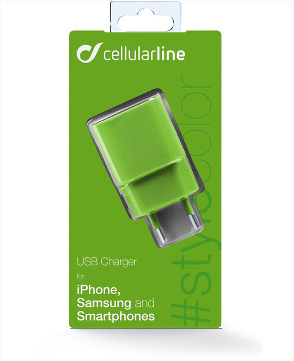 "CELLULARLINE - Charger - Caricabatterie da rete-Verde"