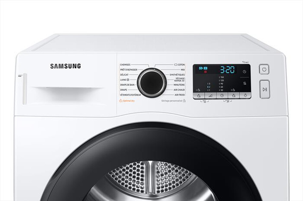 "SAMSUNG - Asciugatrice DV80TA220AE/ET - 8 Kg - A+++-BIANCO CON OBLO' Shiny Black"