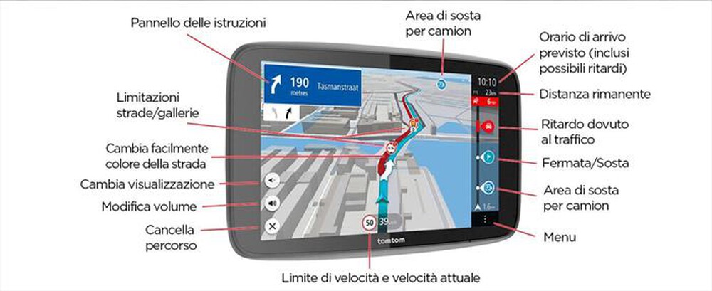 Immagine del prodotto TOM TOM - Navigatore portatile GO EXPERT PLUS 7"-Nero