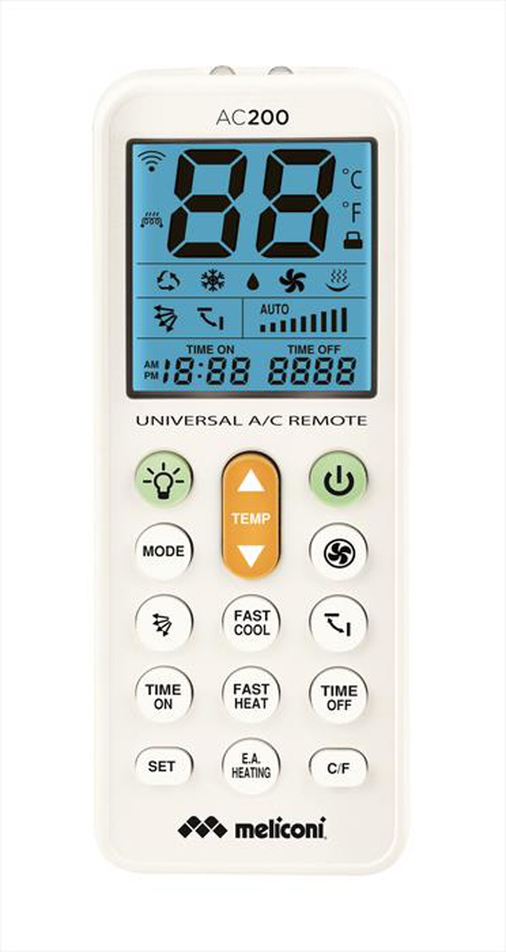 "MELICONI - Telecomando AC200-Plastica, colore bianco"