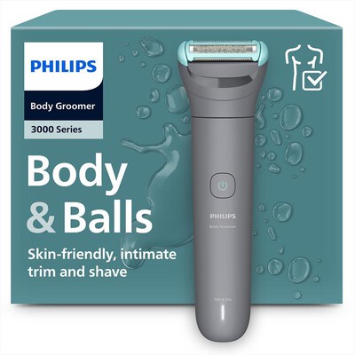 PHILIPS - Tagliacapelli SERIE 3000 BG3485/15-grigio medio