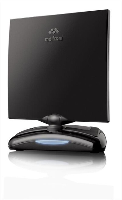 MELICONI - Antenna TV amplificata per interni AT 49 R1 USB-nero lucido