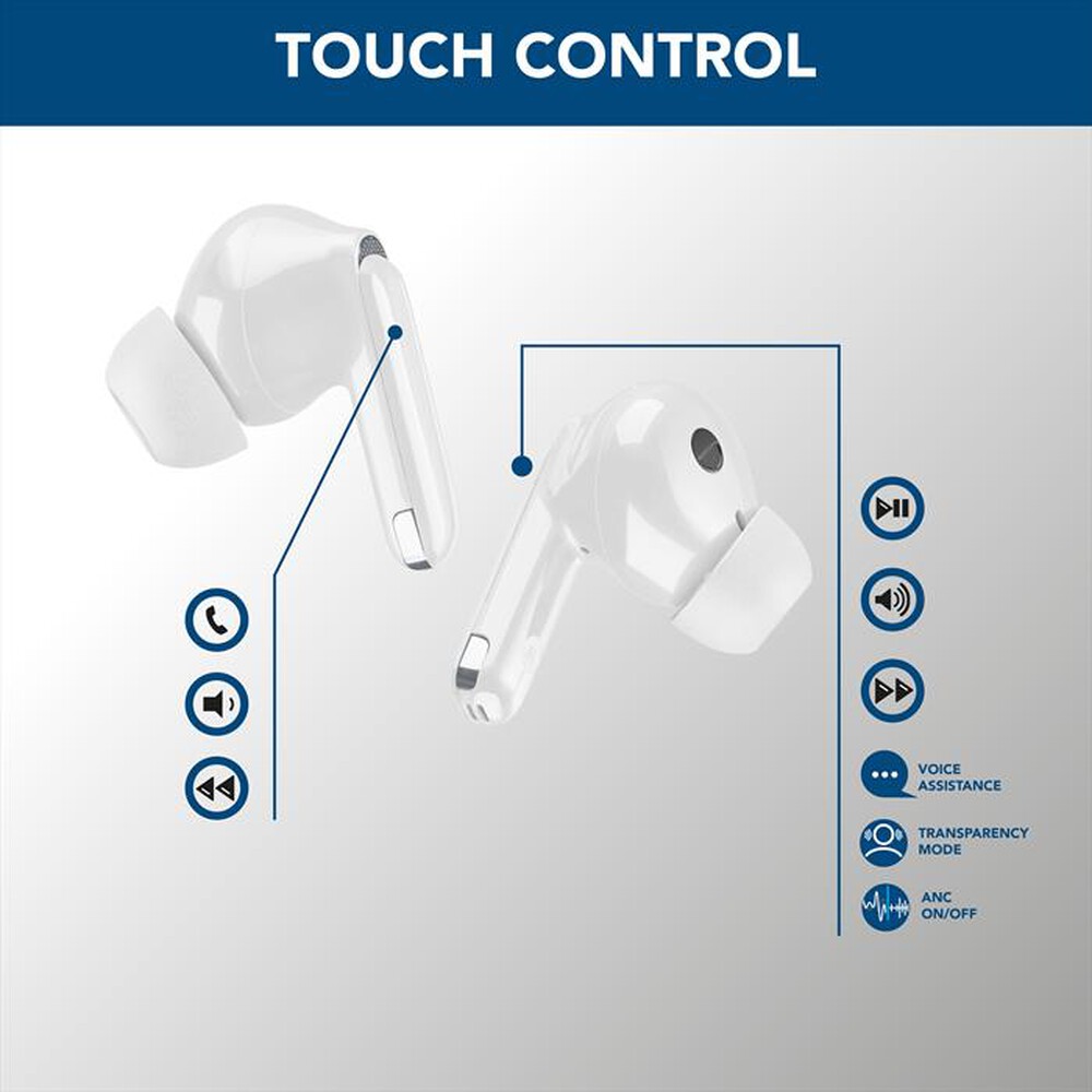 Immagine del prodotto CELLULARLINE - Auricolare bluetooth BTECLIPSETWSW-Bianco
